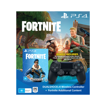 PlayStation4 DualShock Wireless Controllers (Black) Bundle with Fortnite additional content, , hi-res