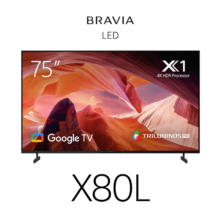 75" X80L | 4K Ultra HD | High Dynamic Range (HDR) | Smart TV (Google TV), , product-image