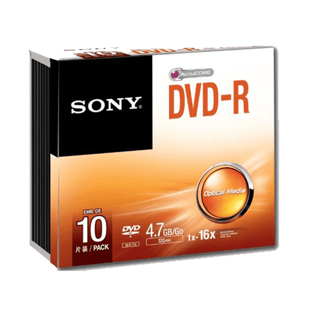 10 Pack DVDR Recordable Slim Case