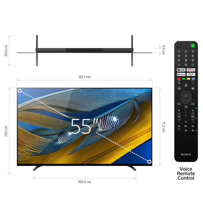 55" A80J | BRAVIA XR | OLED | 4K Ultra HD | High Dynamic Range (HDR) | Smart TV (Google TV), , product-image