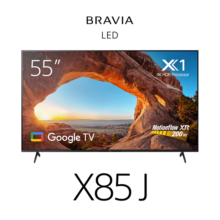 55" X85J | 4K Ultra HD | High Dynamic Range (HDR) | Smart TV (Google TV), , product-image