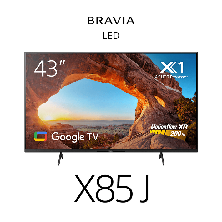 43" X85J | 4K Ultra HD | High Dynamic Range (HDR) | Smart TV (Google TV), , product-image