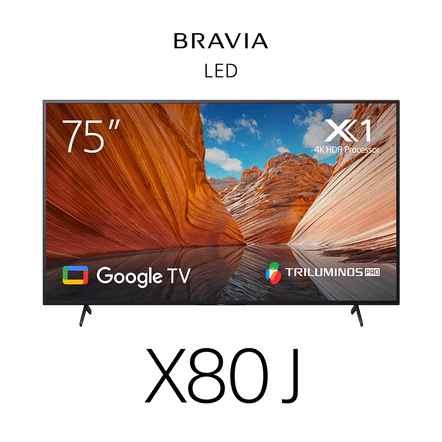 75" X80J | 4K Ultra HD | High Dynamic Range (HDR) | Smart TV (Google TV), , hi-res