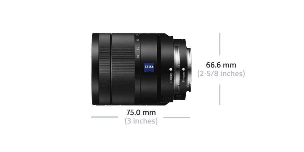 APS-C Vario-Tessar T* E-Mount 16-70mm F4 Zeiss OSS Lens