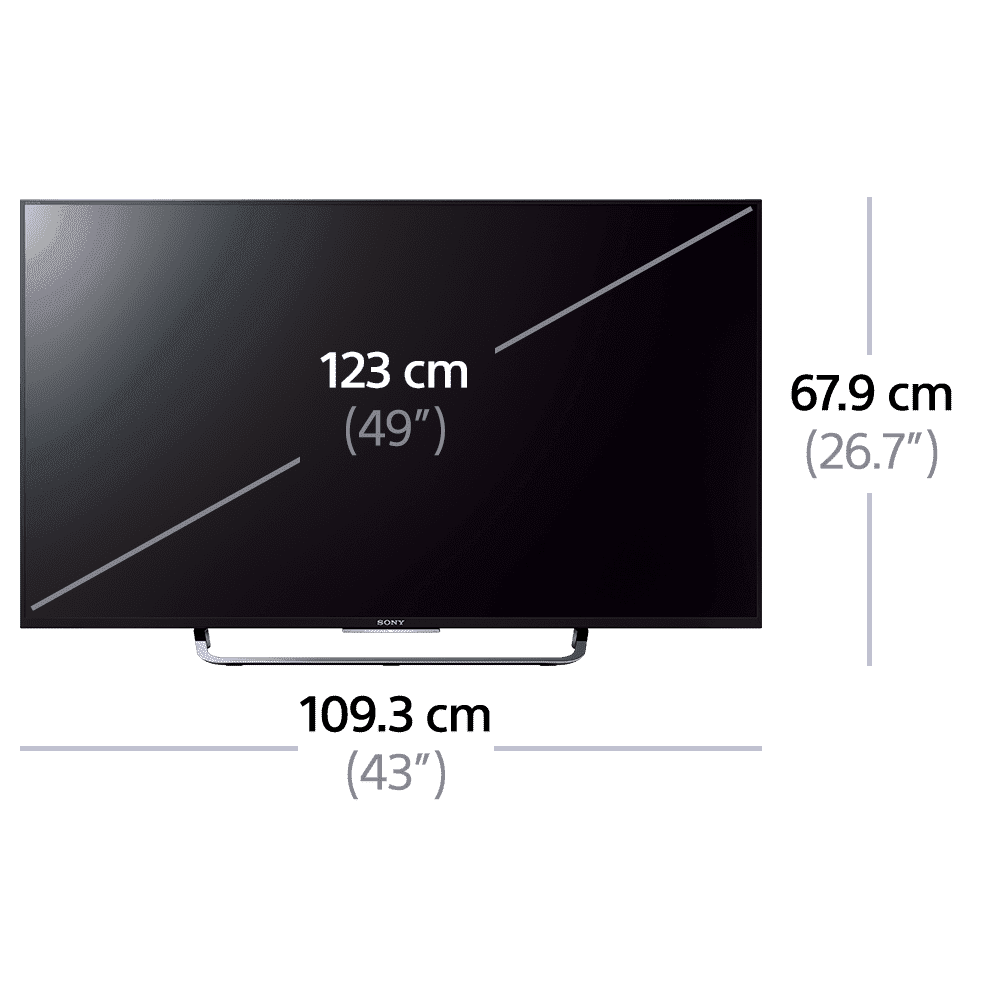 55 дюймов телевизор сколько ширина