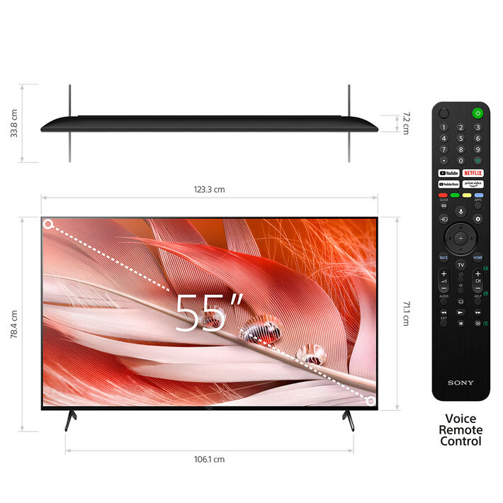 55" X90J | BRAVIA XR | Full Array LED | 4K Ultra HD | High Dynamic Range | Smart TV (Google TV), , product-image