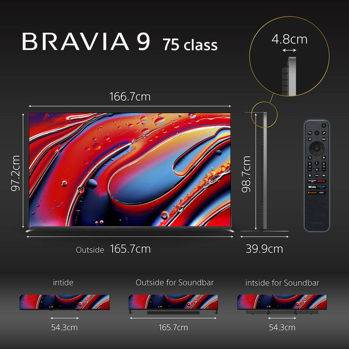 75" BRAVIA 9 | XR Processor | Mini LED | 4K Ultra HD | HDR | Google TV,  75" BRAVIA 9 | XR Processor | Mini LED | 4K Ultra HD | HDR | Google TV, , product-image