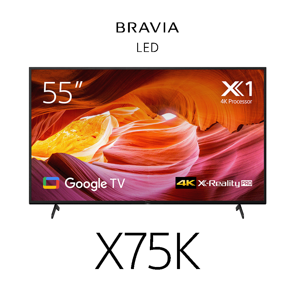 55" X75K | 4K Ultra HD | High Dynamic Range (HDR) | Smart TV (Google TV), 55" X75K | 4K Ultra HD | High Dynamic Range (HDR) | Smart TV (Google TV), , product-image