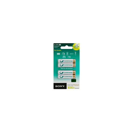 Cycle Energy Multi-Use Premium AAA size 4-pc Blister pack (800mAh), , hi-res