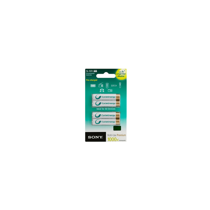 Cycle Energy Multi-Use Premium AAA size 4-pc Blister pack (800mAh), , product-image