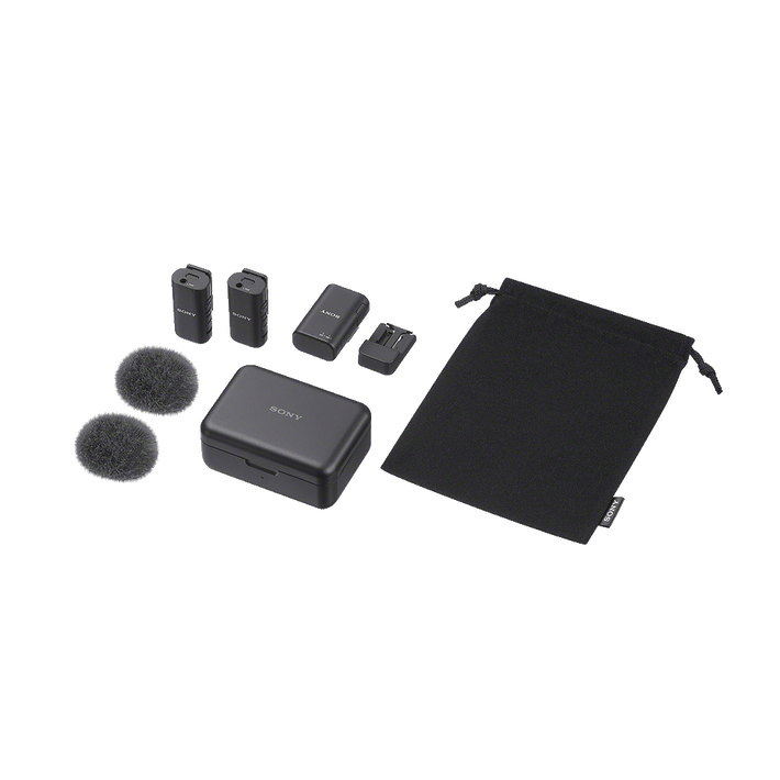 ECM-W3 Wireless Microphone with Charging Case - 2 Mics, , product-image