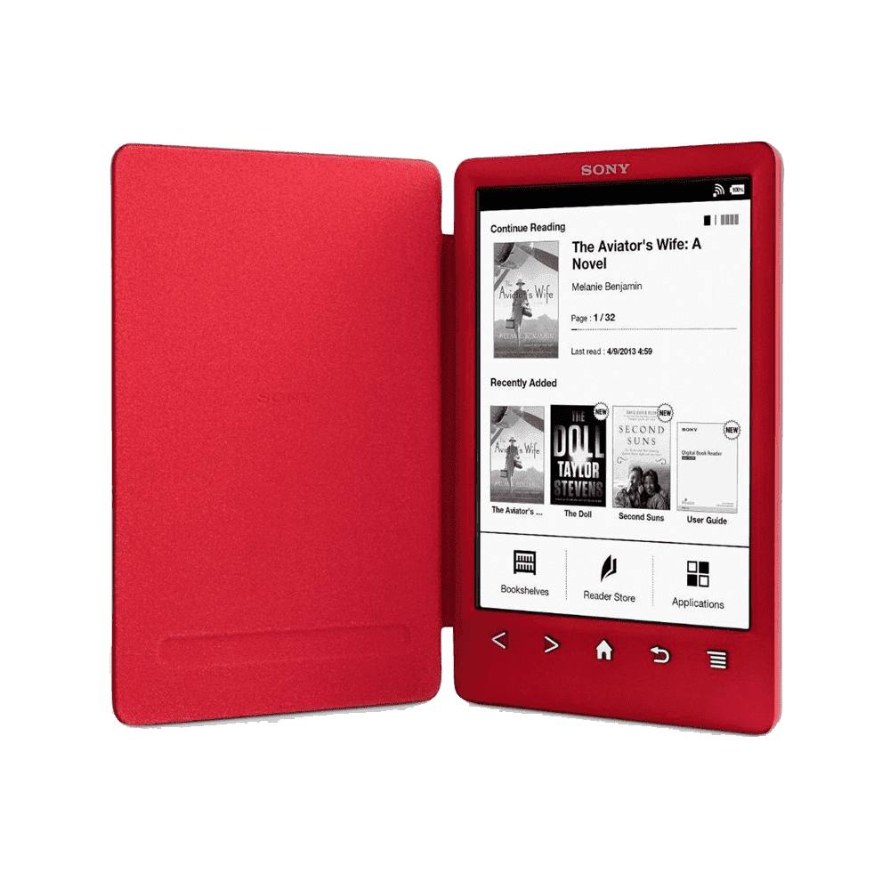T3 Reader with Integrated Cover and High Resolution Screen (Red)