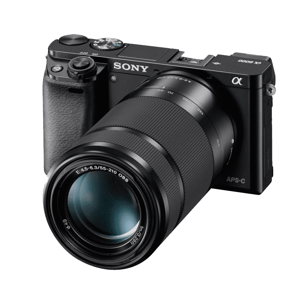 a6000 Digital E-Mount 24.3 Mega Pixel Camera with SELP1650 and SEL55210 Lens, a6000 Digital E-Mount 24.3 Mega Pixel Camera with SELP1650 and SEL55210 Lens, , product-image