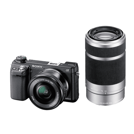 NEX-6 16.1 Mega Pixel Camera with SELP1650 and SEL55210 Lens, , hi-res