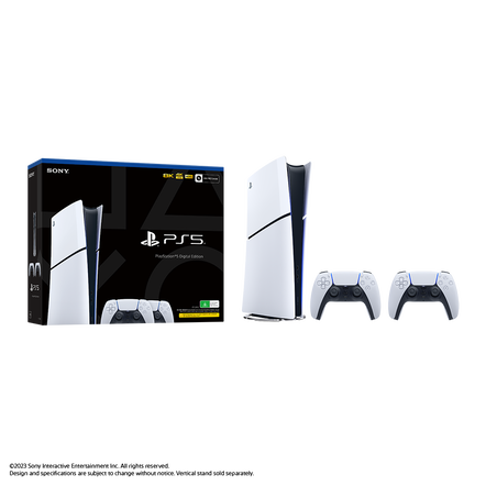 PlayStation 5 Digital Edition Console (Slim) - Two DualSense Wireless Controllers Bundle, , hi-res