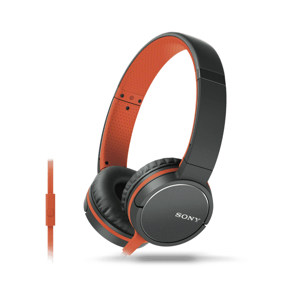 Sony shop orange headphones