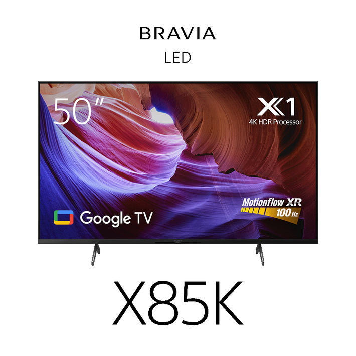 50" X85K | 4K Ultra HD | High Dynamic Range (HDR) | Smart TV (Google TV), , product-image