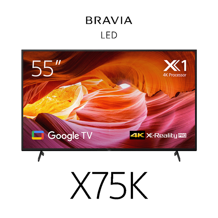 55" X75K | 4K Ultra HD | High Dynamic Range (HDR) | Smart TV (Google TV), , product-image