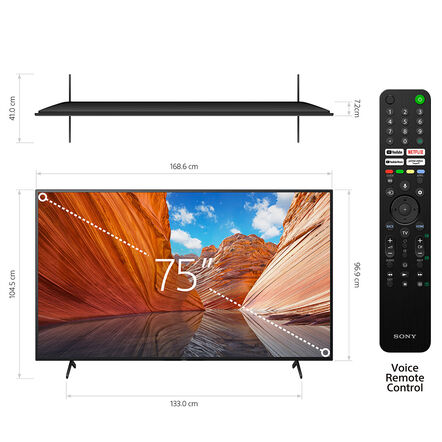75" X80J | 4K Ultra HD | High Dynamic Range (HDR) | Smart TV (Google TV), , hi-res