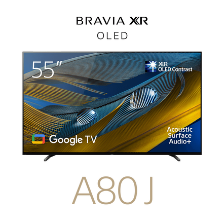 55" A80J | BRAVIA XR | OLED | 4K Ultra HD | High Dynamic Range (HDR) | Smart TV (Google TV), , hi-res