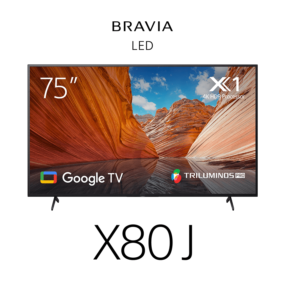 75" X80J | 4K Ultra HD | High Dynamic Range (HDR) | Smart TV (Google TV), , product-image
