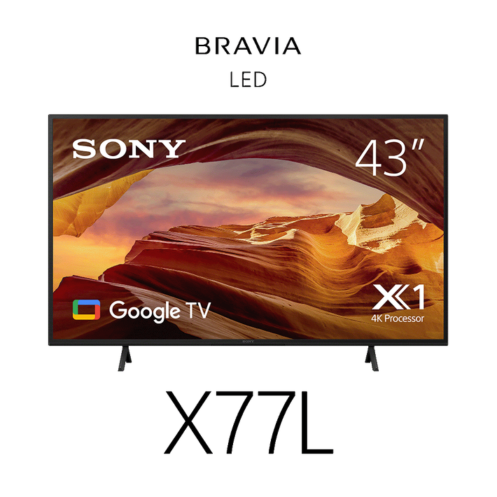 43" X77L / 4K Ultra HD / High Dynamic Range (HDR) / Smart TV (Google TV), , product-image