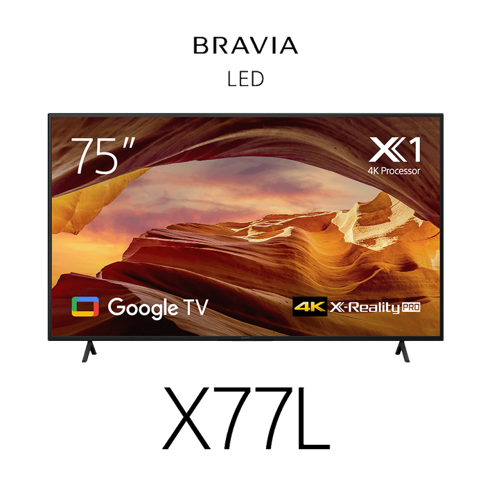 75" X77L / 4K Ultra HD / High Dynamic Range (HDR) / Smart TV (Google TV), , product-image