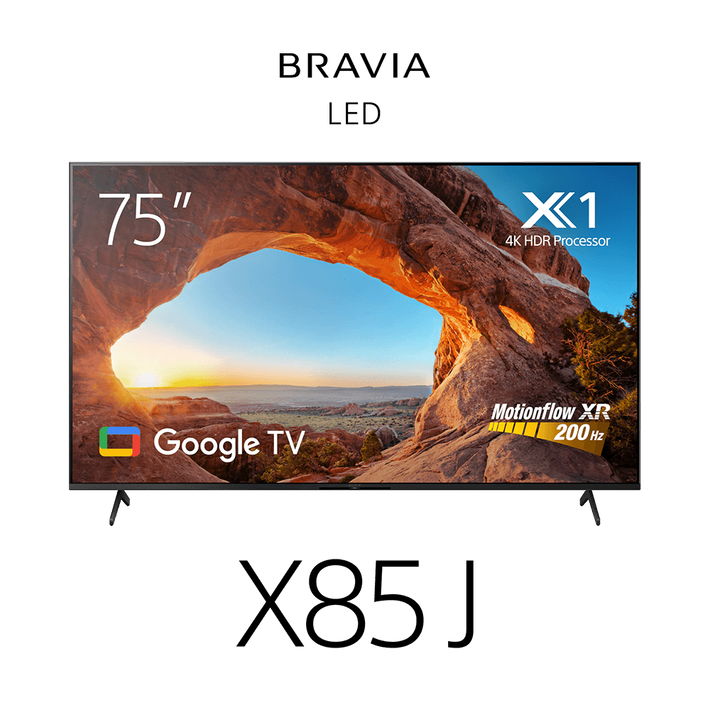 75" X85J | 4K Ultra HD | High Dynamic Range (HDR) | Smart TV (Google TV), , product-image