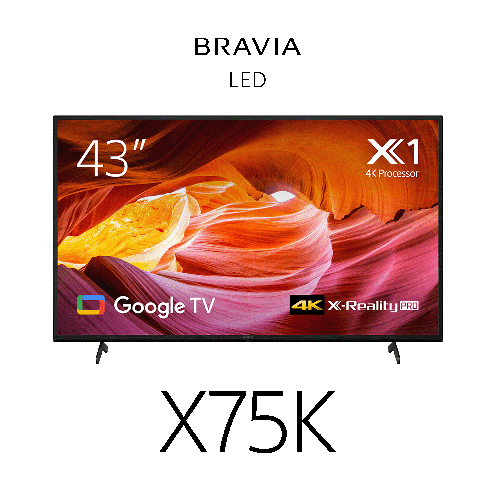 43" X75K | 4K Ultra HD | High Dynamic Range (HDR) | Smart TV (Google TV), , product-image