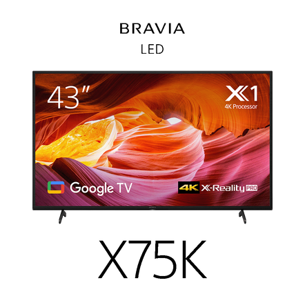 43" X75K | 4K Ultra HD | High Dynamic Range (HDR) | Smart TV (Google TV), , hi-res