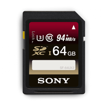64GB SDXC UHS-1 Class 10 R94 W70 Memory Card UX Series, , hi-res