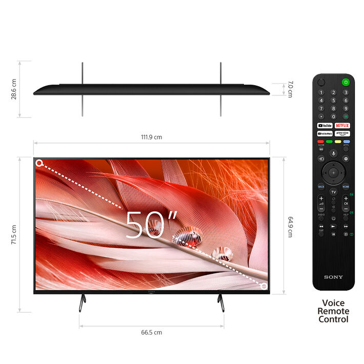 50" X90J | BRAVIA XR | Full Array LED | 4K Ultra HD | High Dynamic Range | Smart TV (Google TV), , product-image
