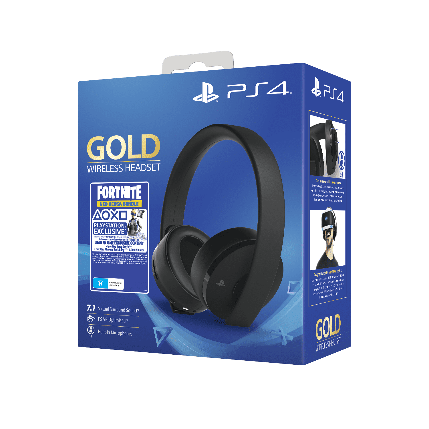 PlayStation4 Gold Wireless Stereo Headset - Fortnite (Black), , product-image