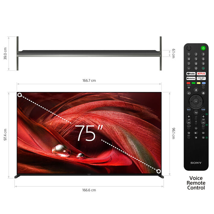 75" X95J | BRAVIA XR | Full Array LED | 4K Ultra HD | High Dynamic Range | Smart TV (Google TV), , product-image