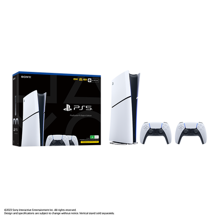 PlayStation 5 Digital Edition Console (Slim) - Two DualSense Wireless Controllers Bundle, , hi-res