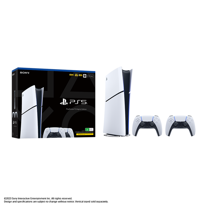 PlayStation 5 Digital Edition Console (Slim) - Two DualSense Wireless Controllers Bundle, , product-image
