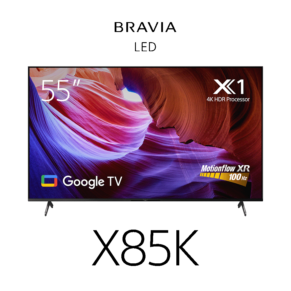 55" X85K | 4K Ultra HD | High Dynamic Range (HDR) | Smart TV (Google TV), , product-image