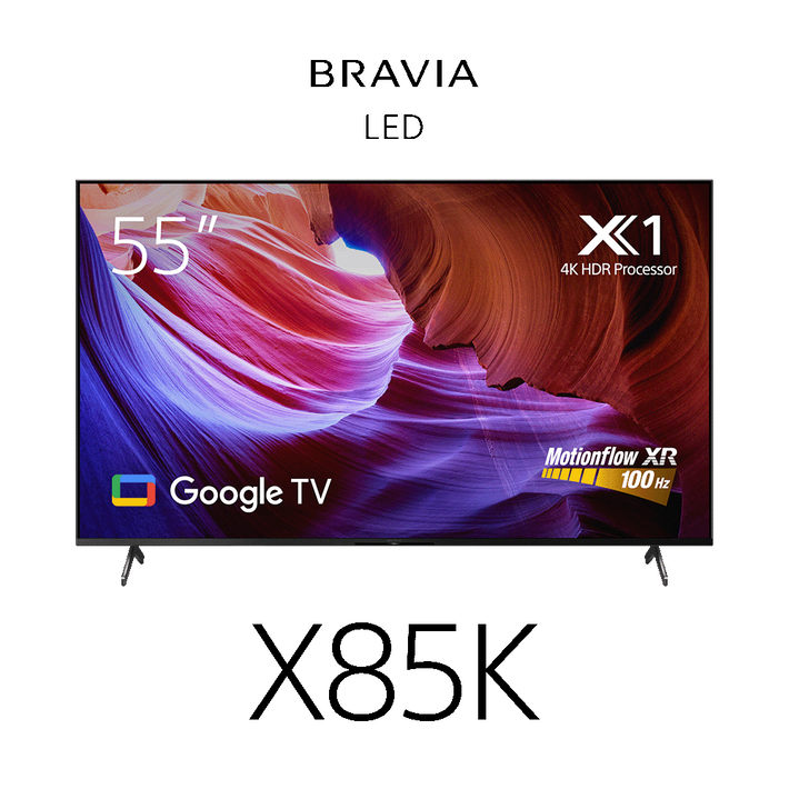 55" X85K | 4K Ultra HD | High Dynamic Range (HDR) | Smart TV (Google TV), , product-image