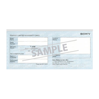 Sony Tourist Limited Warranty